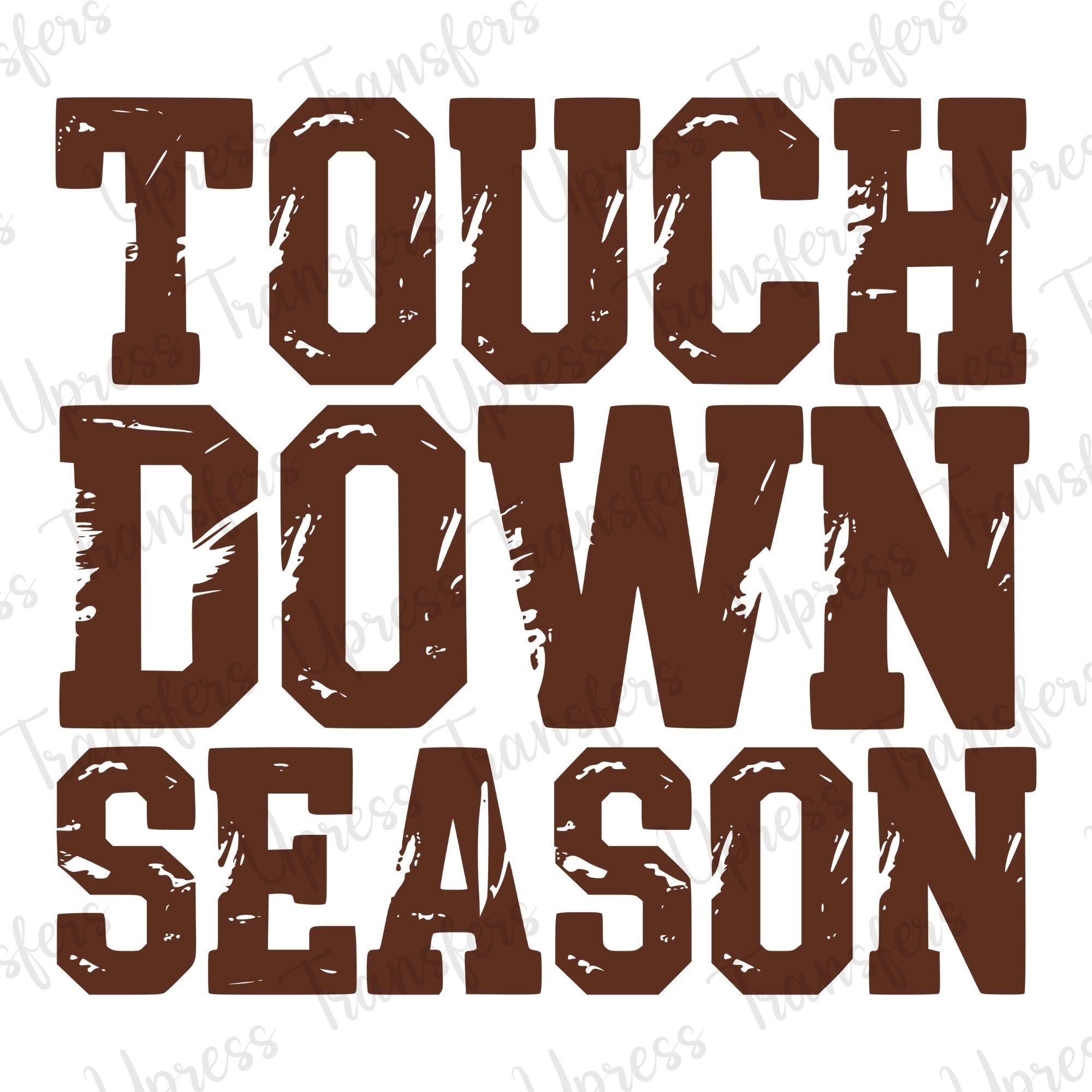 Touch Down Season Distressed Stacked