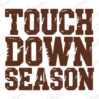 Touch Down Season Distressed Stacked