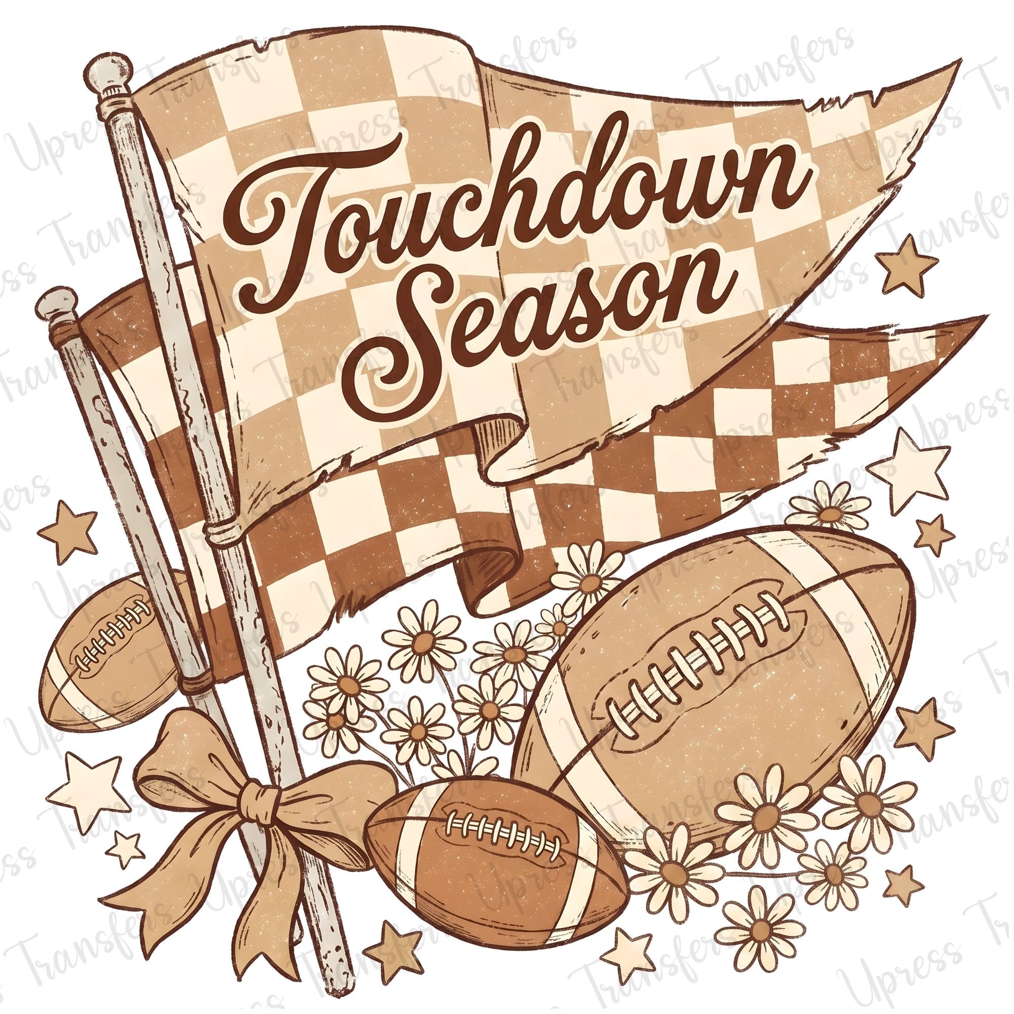 Touchdown Season Brown checkered