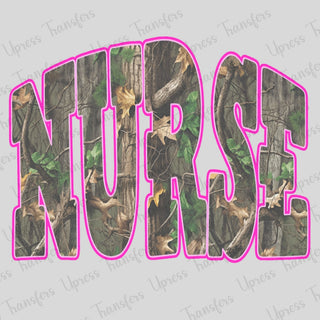 Tree Camo Nurse Pink