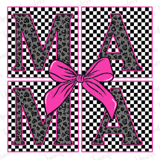 Trendy Black Cheetah Mama Checkered