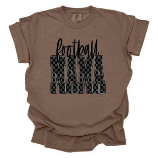 Trendy Black Football Mama Checkered