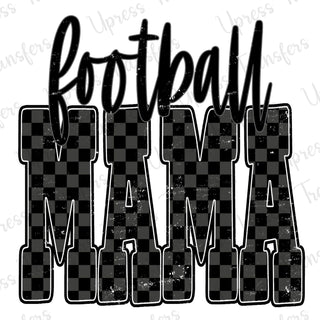 Trendy Black Football Mama Checkered