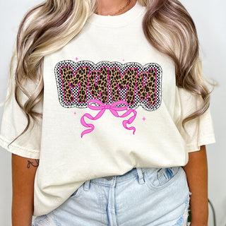Trendy Checkered Leopard Print Pink Mama