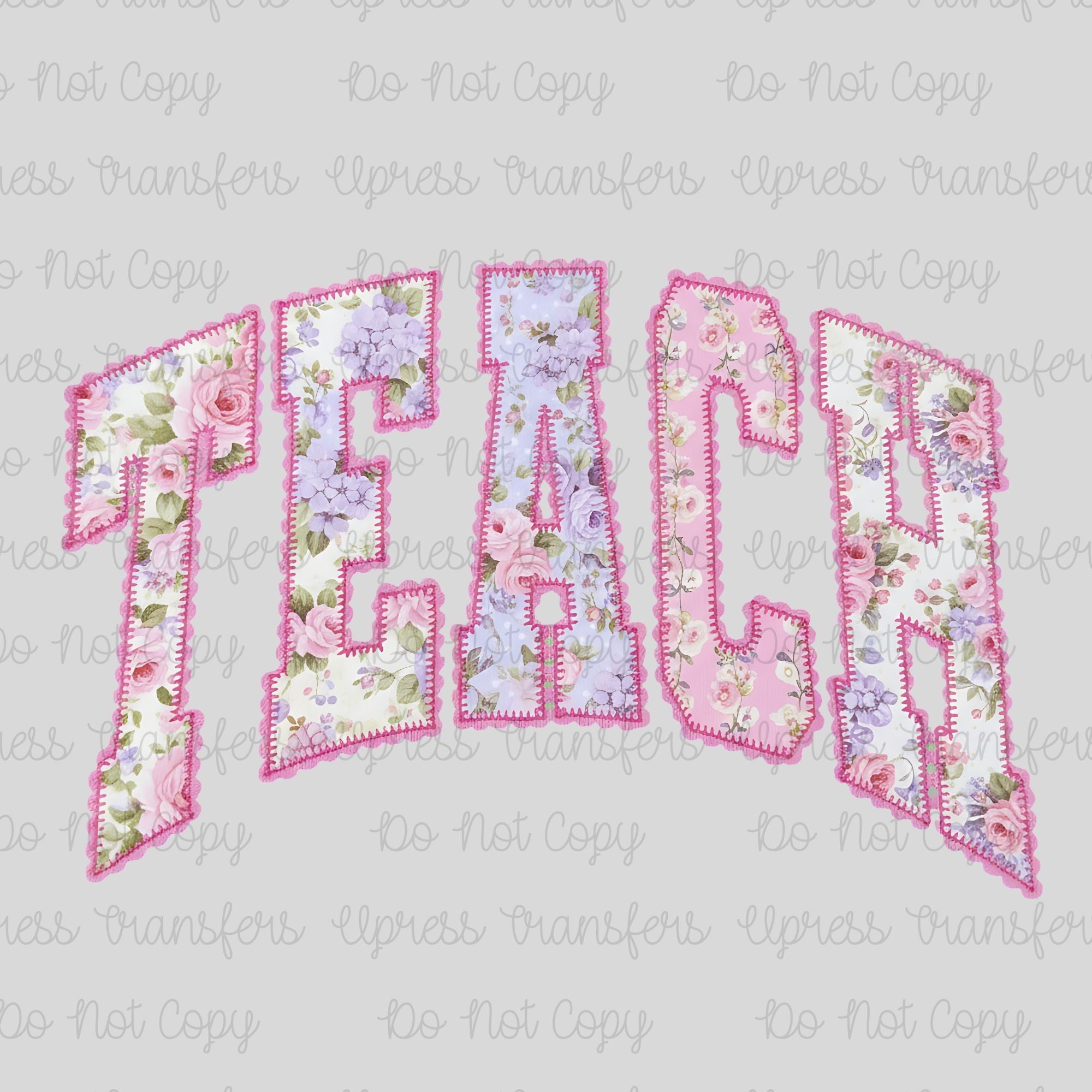 Trendy Floral Lace Teach