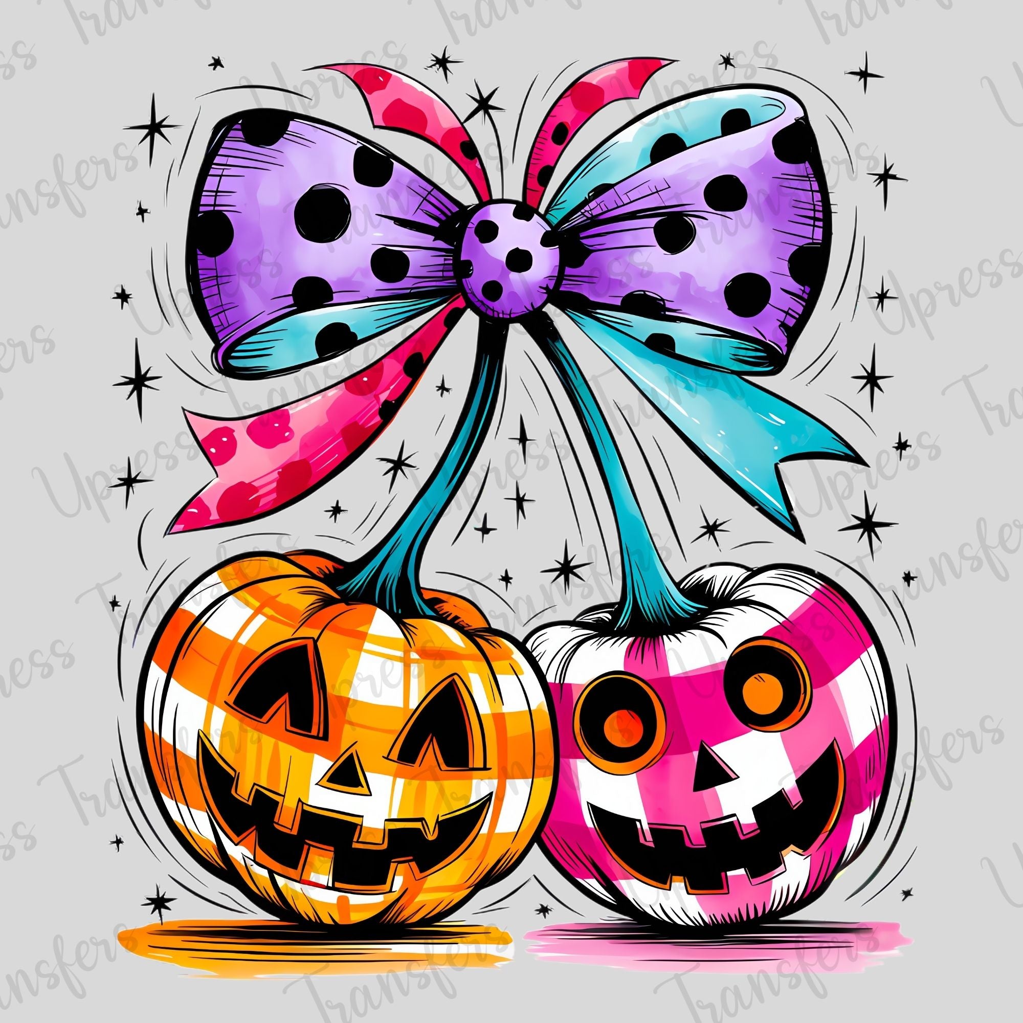 Trendy Halloween Cherries Patterned Pumpkins