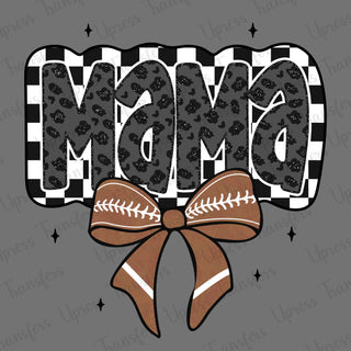 Trendy Leopard Checkered Football Mama