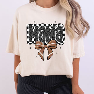 Trendy Leopard Checkered Football Mama