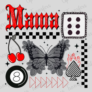Trendy Mama Red and Black Collage