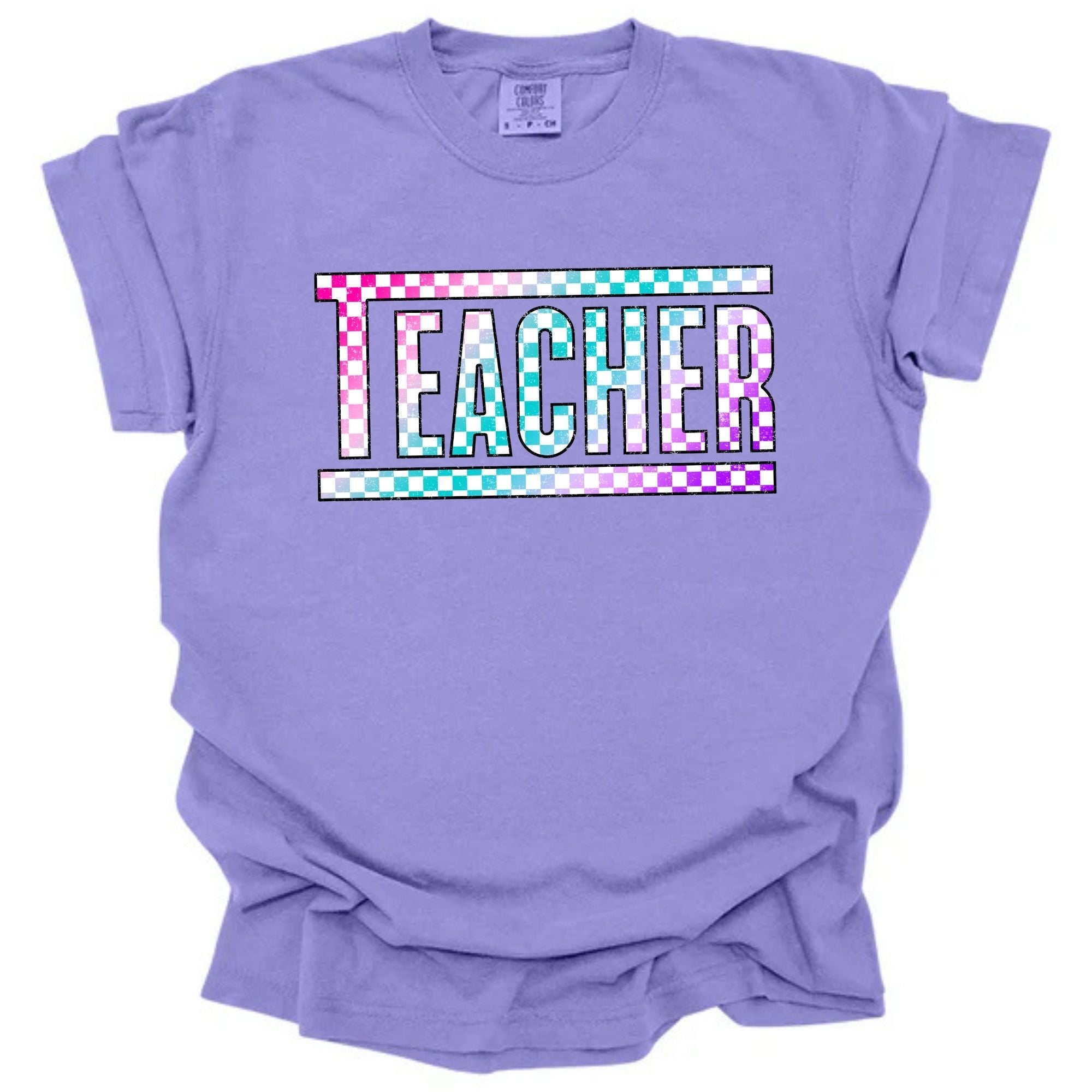 Trendy Ombre Checkered Teacher
