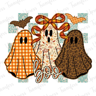 Trendy Patterned Ghosts Trio Checkered