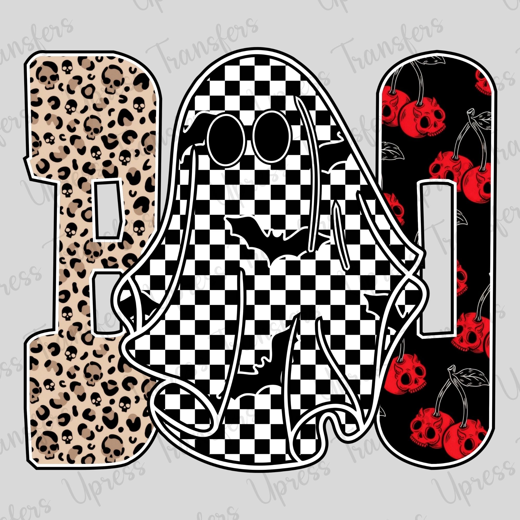 Trendy Patterned Letters Boo