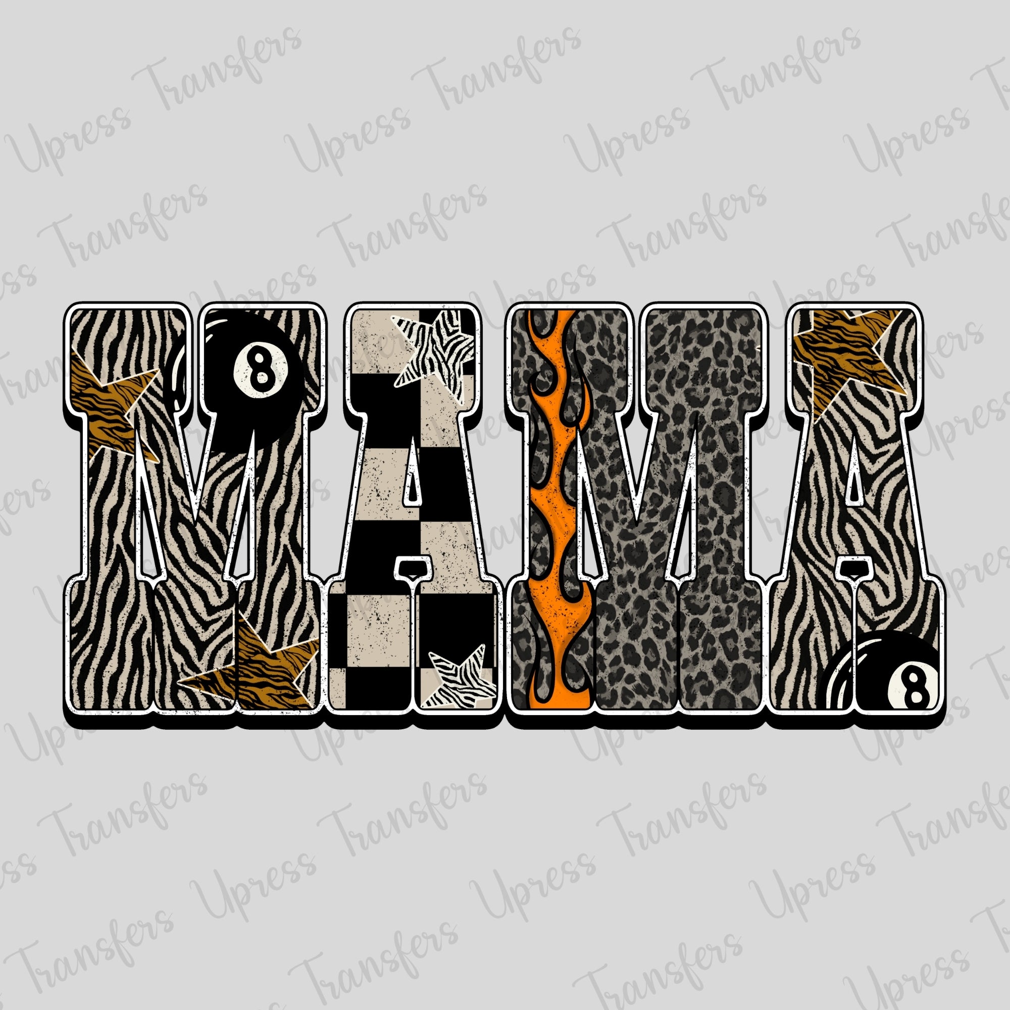 Trendy Patterned Mama 8Ball Checkered