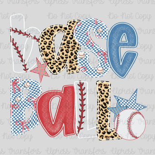 Trendy Preppy Patterns Baseball Stacked
