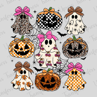 Trendy Pumpkins and Ghosts Collage
