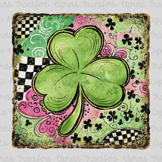Trendy Rustic Distressed Clover Frame
