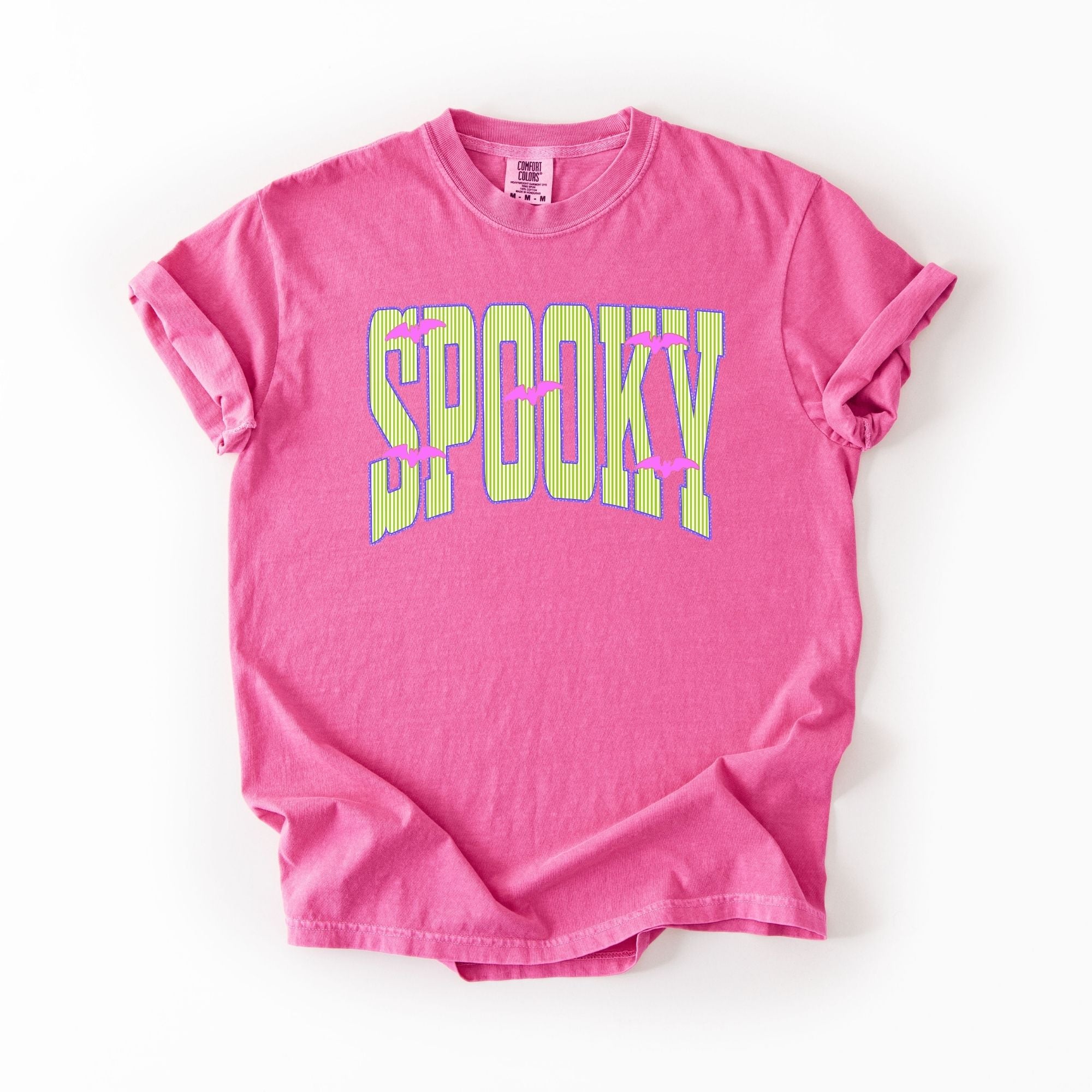 Trendy Seersucker Green Bats Spooky