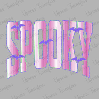 Trendy Seersucker Purple Bats Spooky