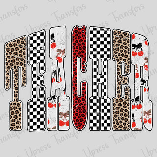Trendy Teacher Patterned Letters