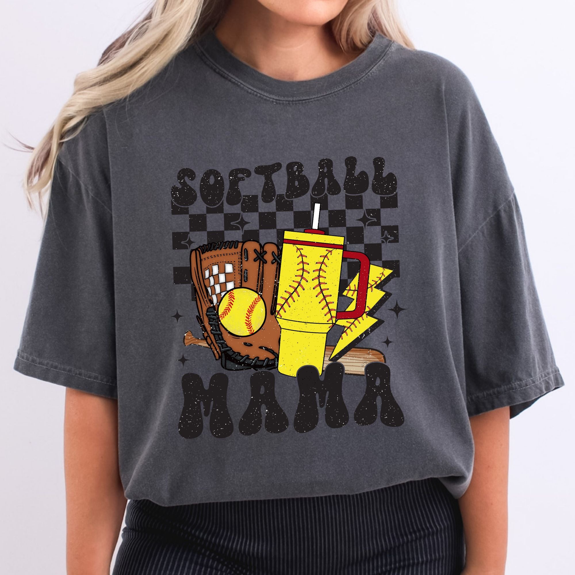Trendy Vibrant Softball Mama