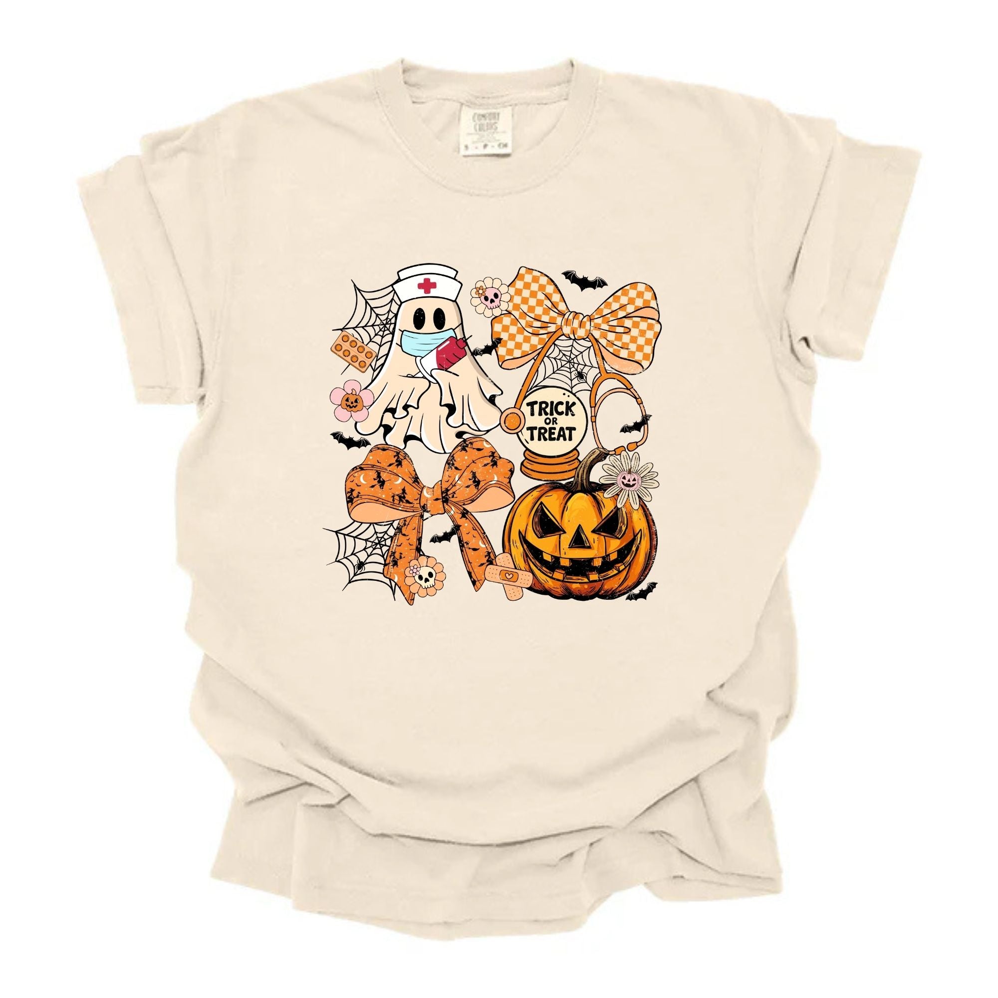 Trick Or Treat Halloween Collage Trendy Orange