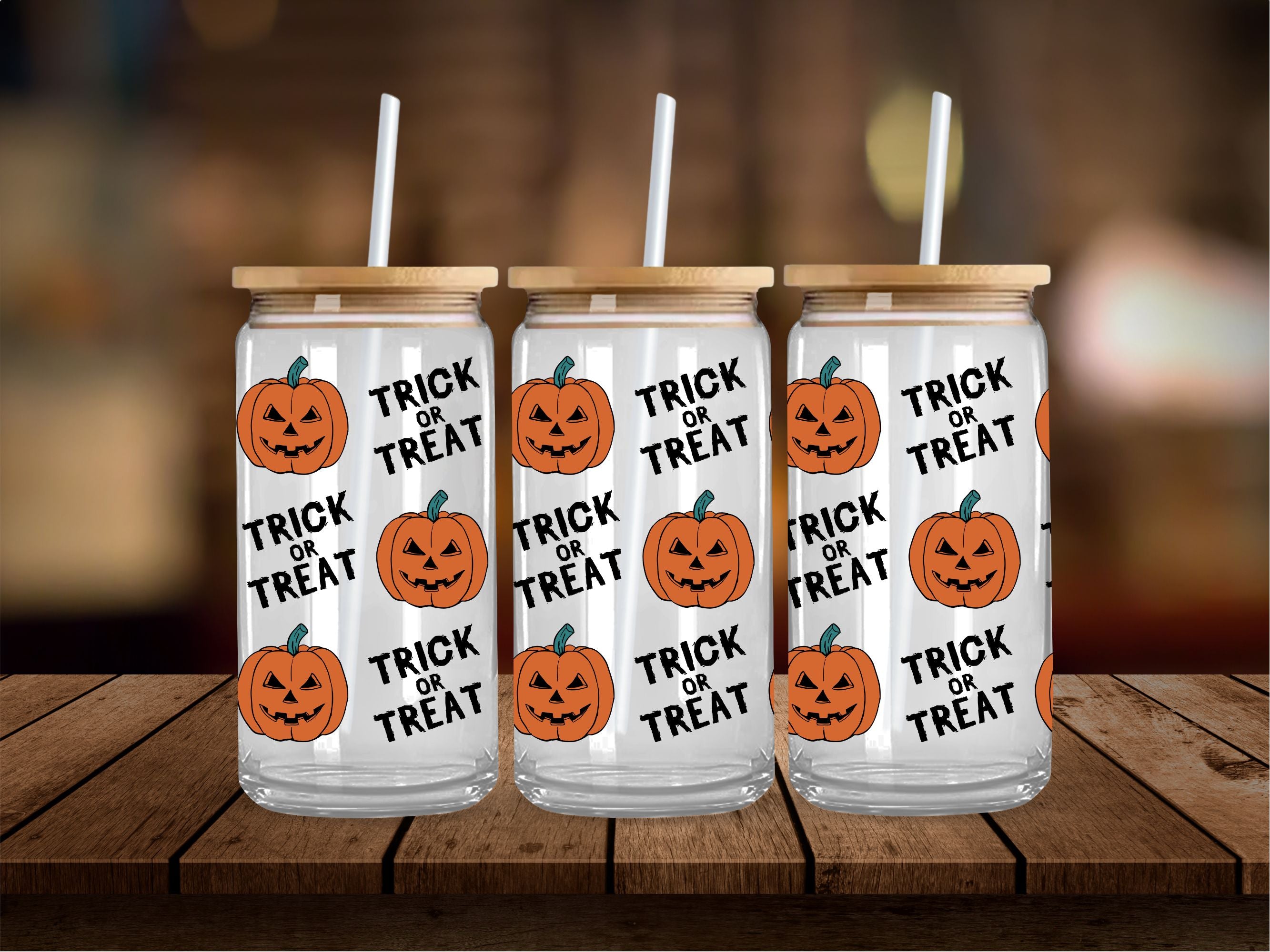 Trick or Treat Pumpkin 16 Oz Wrap