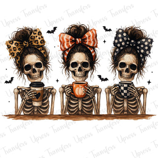 Trio Coffee skeleton Drinkers
