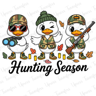 Trio Ducks Going Hunting