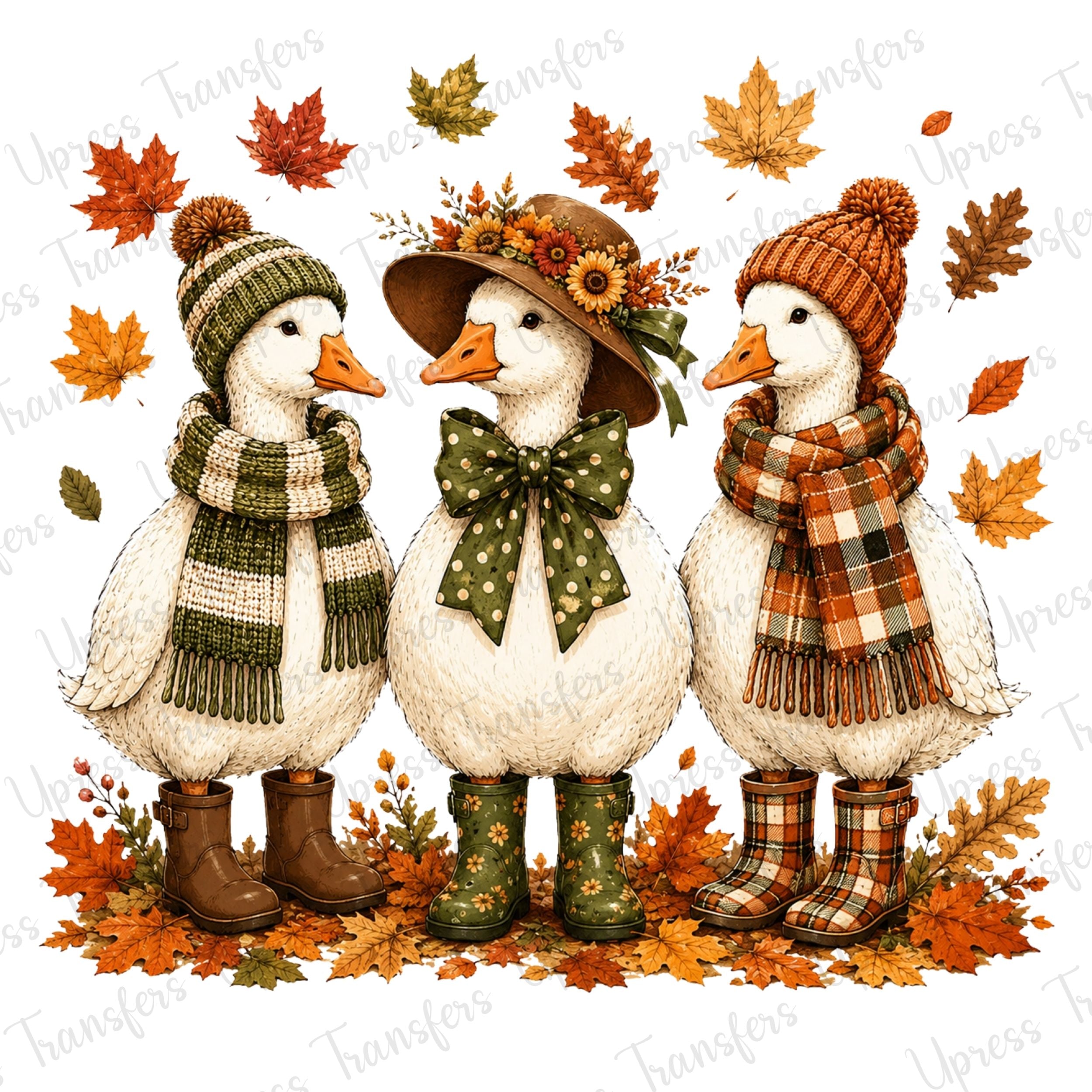 Trio Fuzzy Goose Fall