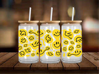 Trippy Yellow Smiles 16 Oz Wrap