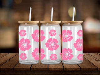 Tropical Pink Flowers 16 Oz Wrap