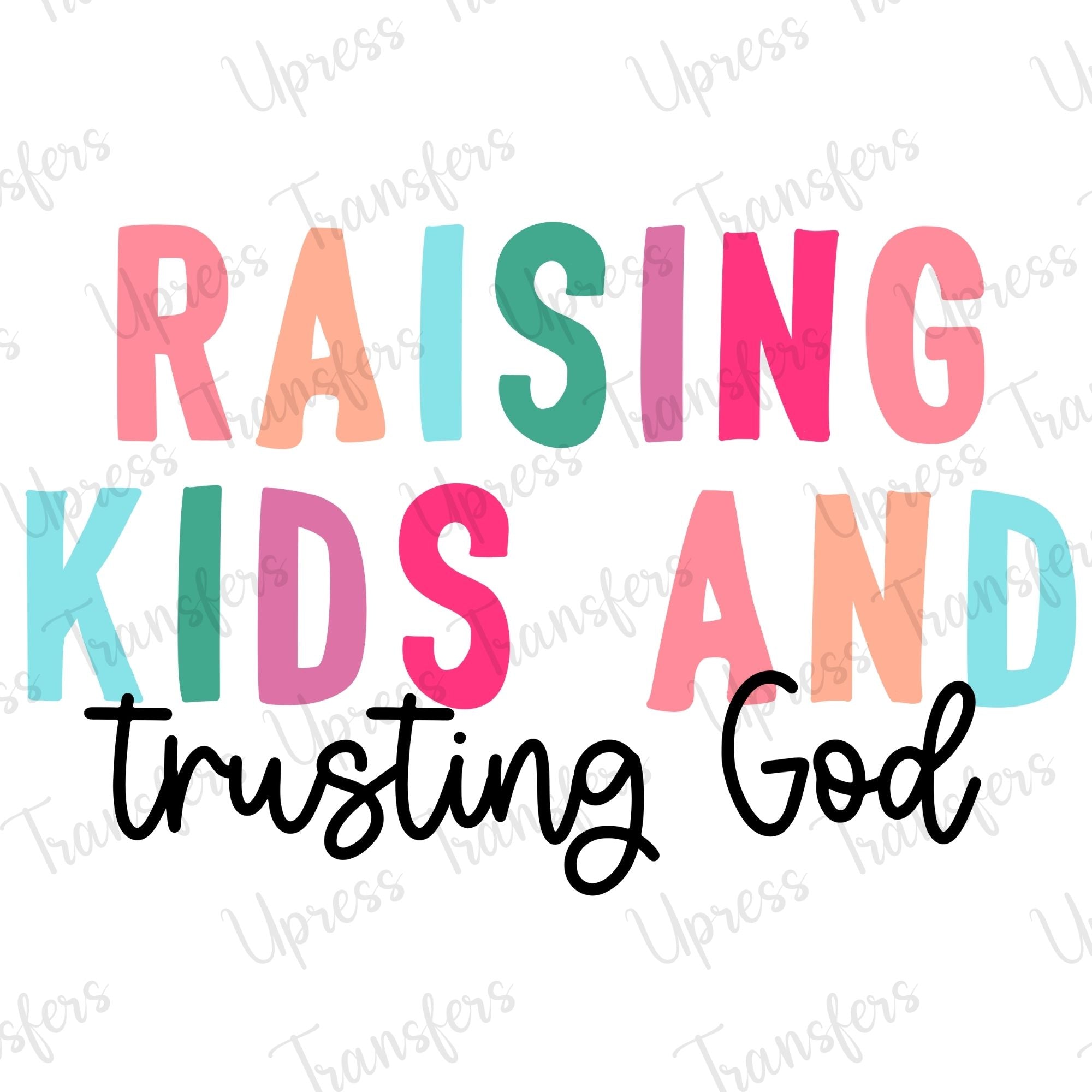 Trusting God Multicolored Script