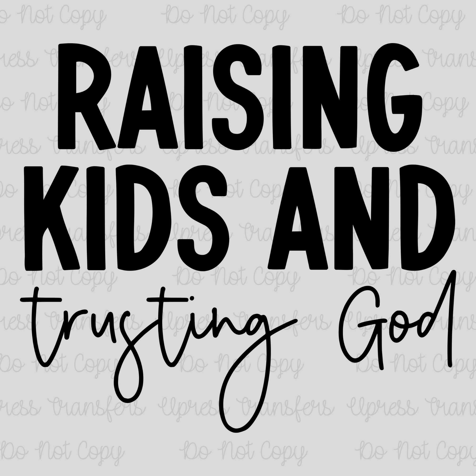 Trusting God Simple Black