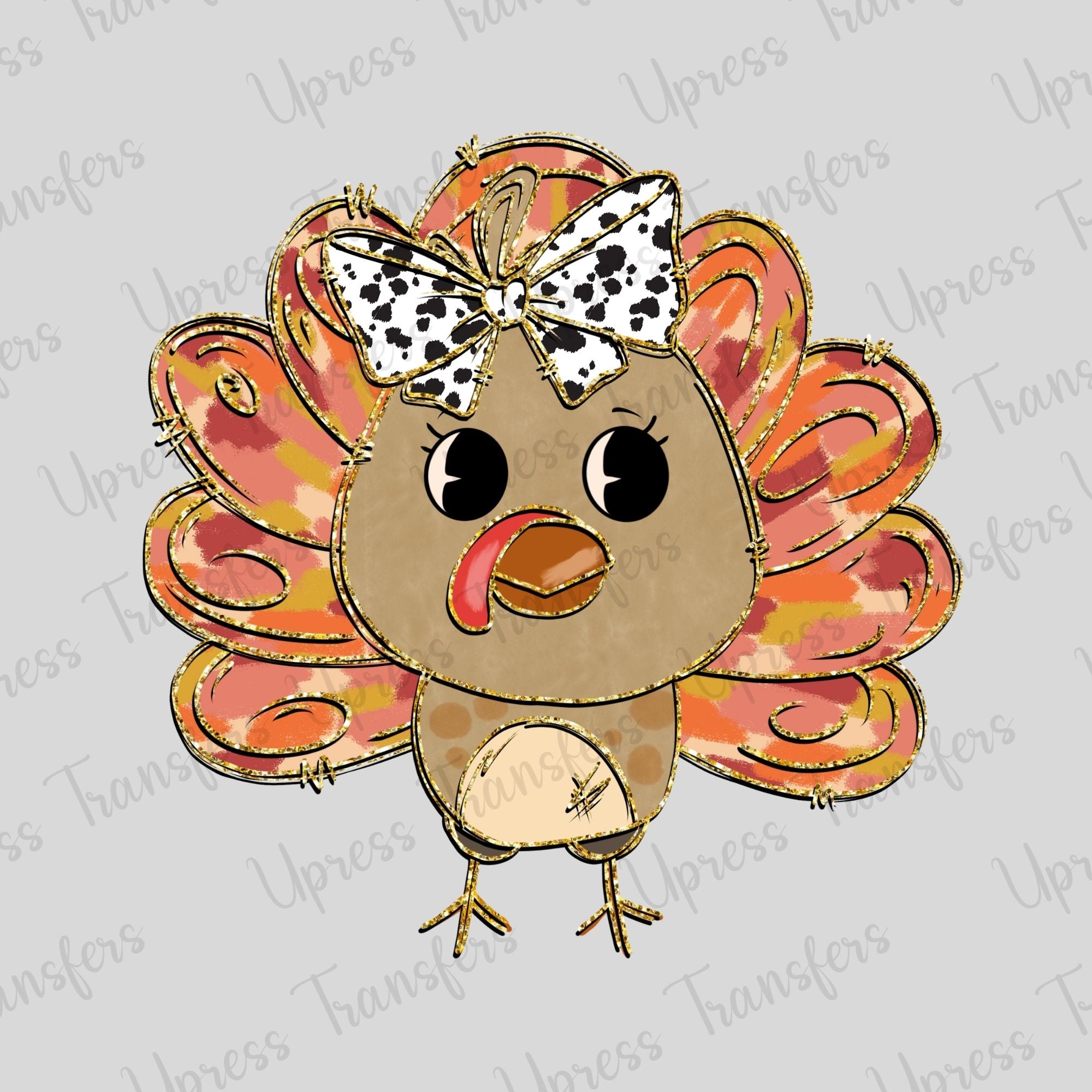 Turkey Glitter Outline