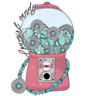 Turquoise Candy Machine Distressed