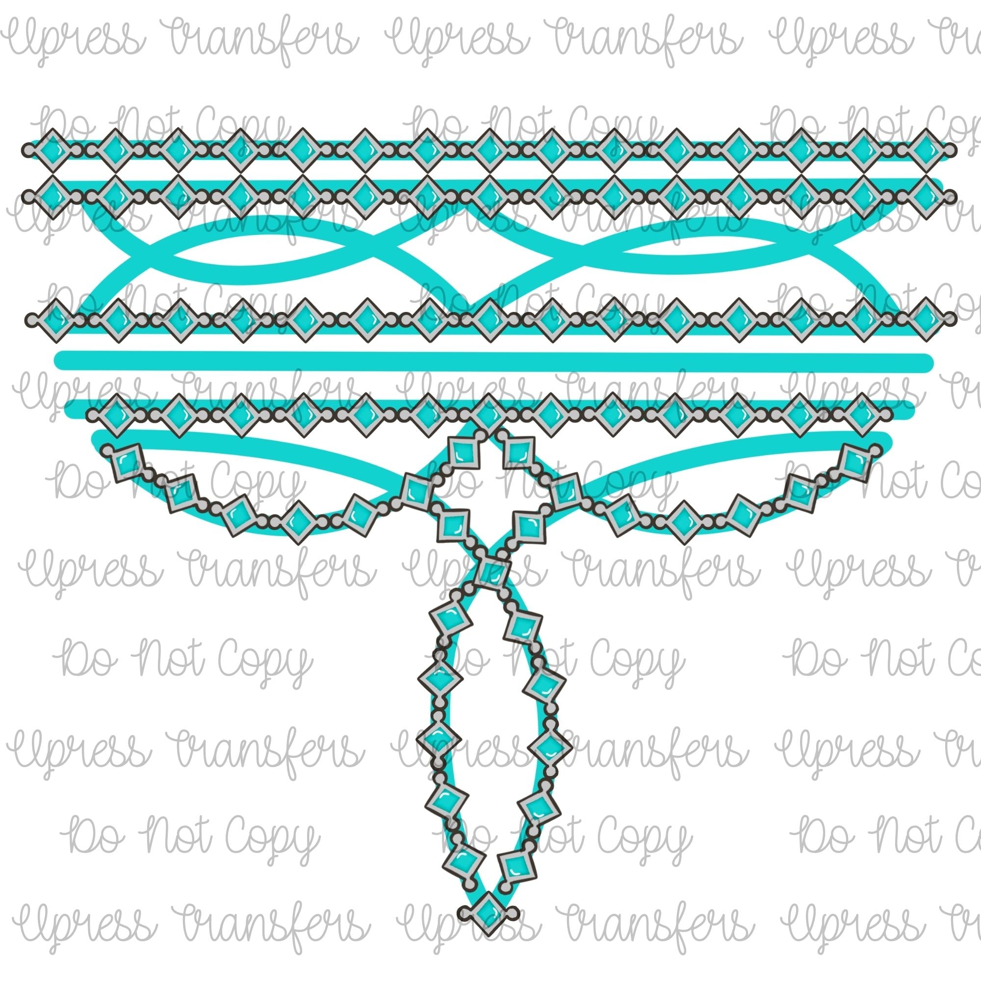 Turquoise Gem Boot Stitch