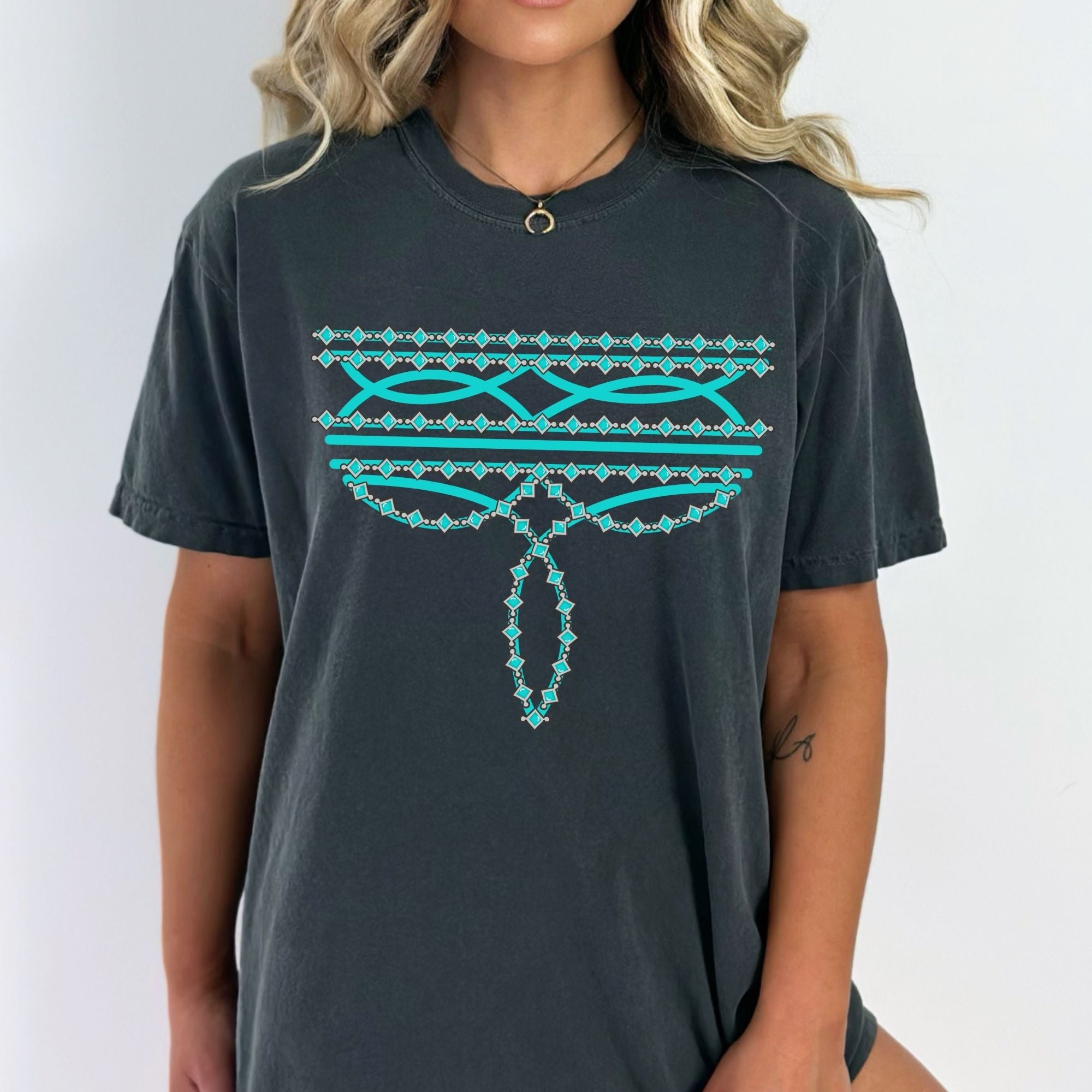 Turquoise Gem Boot Stitch