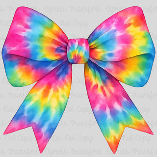 Tye Dye Rainbow Bow