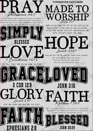 Typewriter Faith Mini