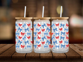 USA Bows with Polka Dots 16 Oz Wrap