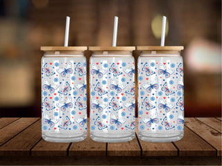 USA Butterflies and Hearts 16 Oz Wrap