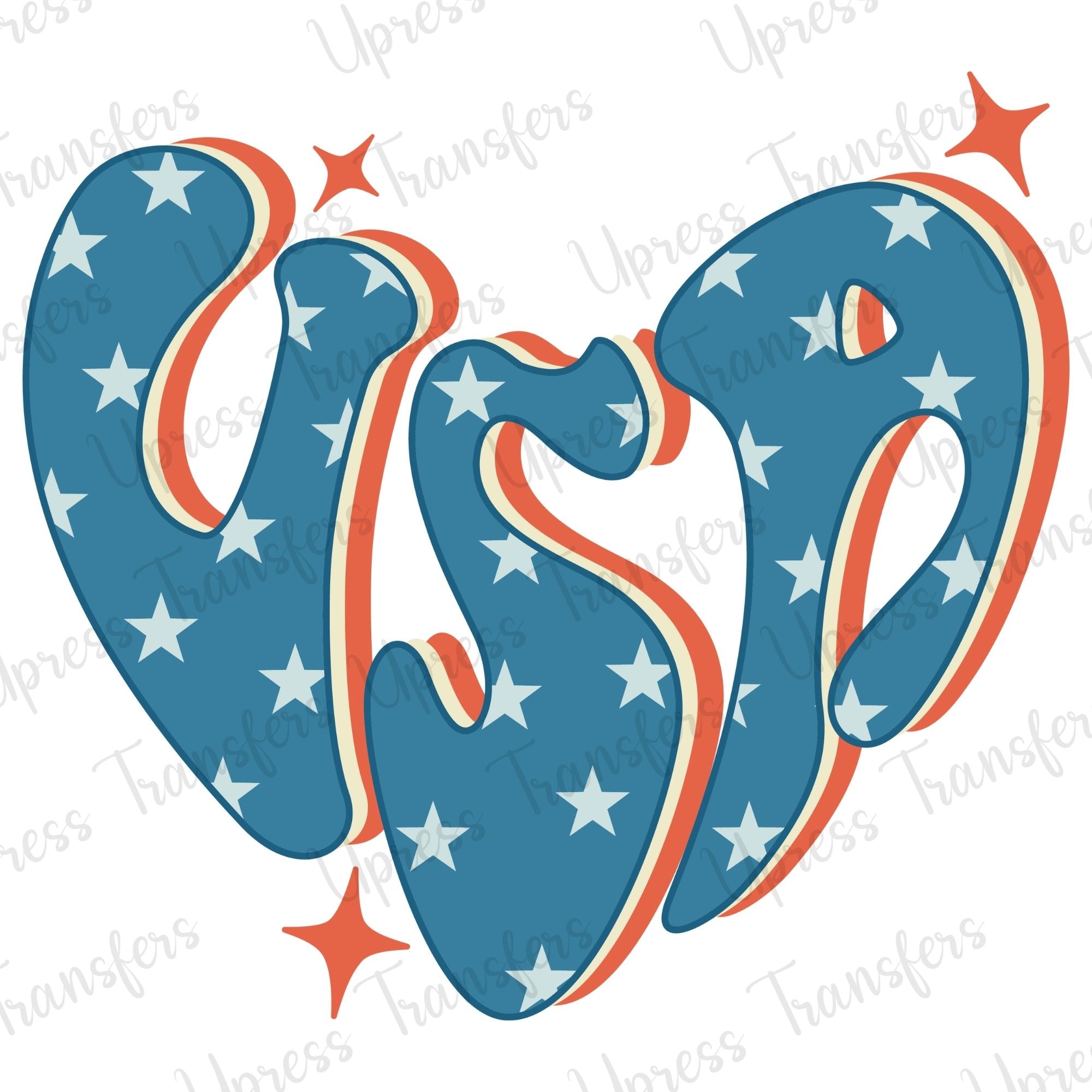 USA Heart Shaped