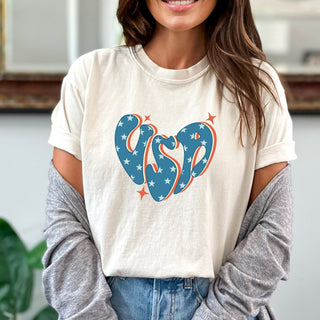 USA Heart Shaped