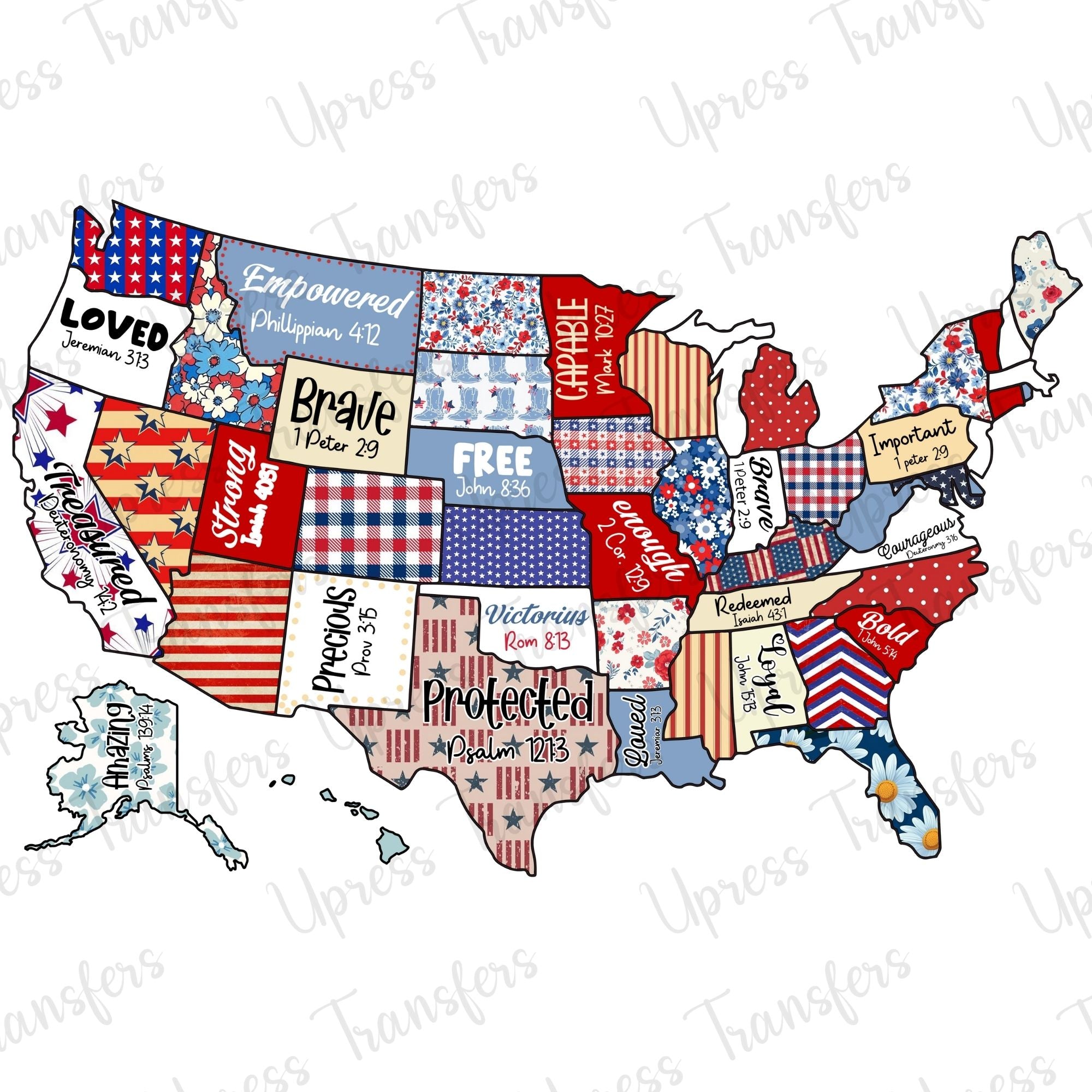 USA Patterned Labeled States
