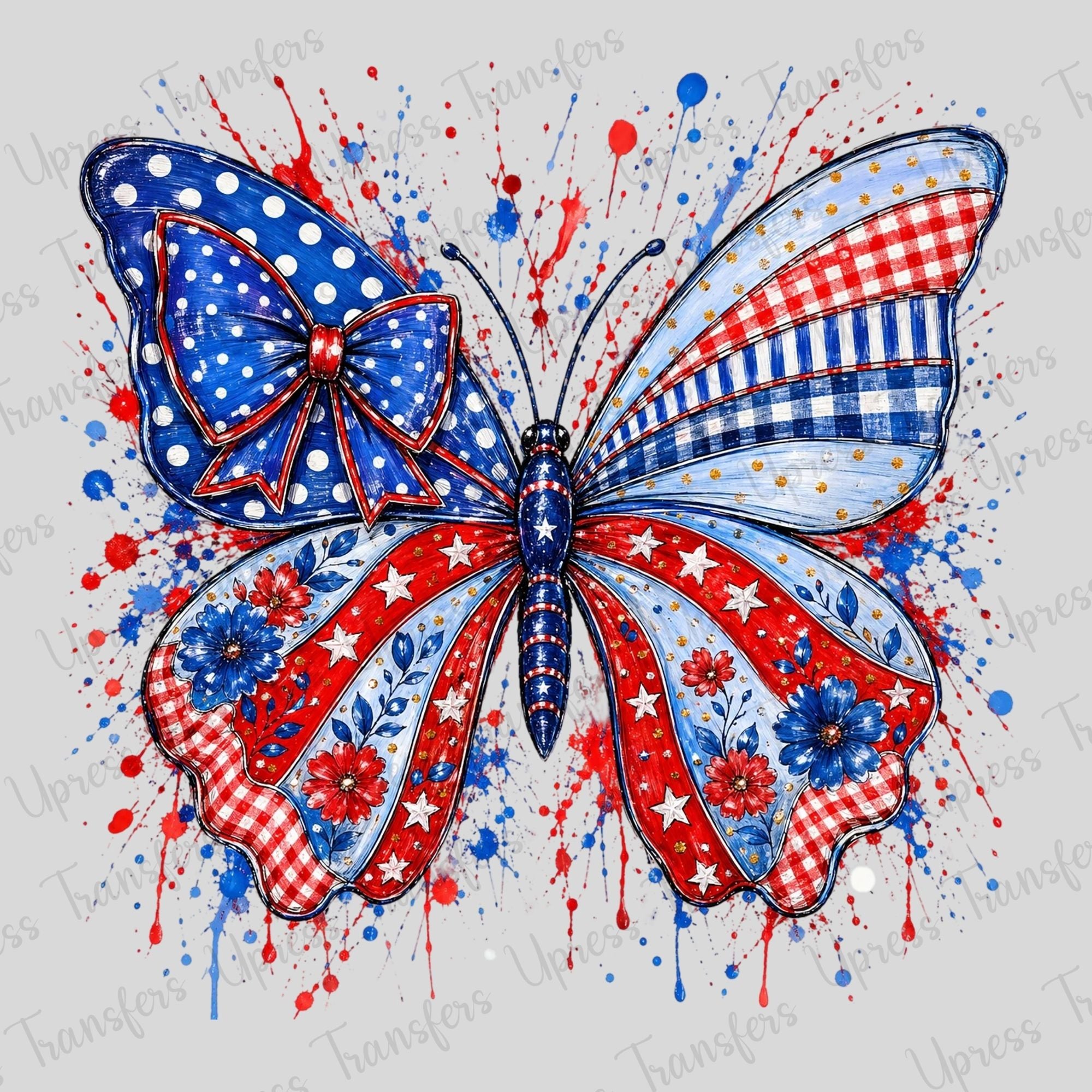 USA Splatter Butterfly