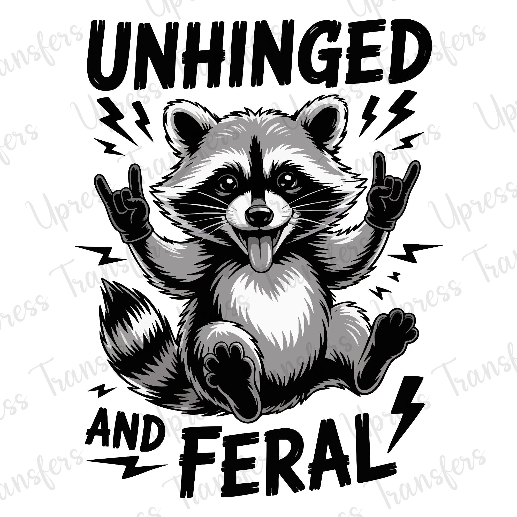 Unhinged and Feral Rockin Raccoon