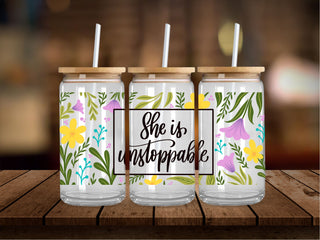 Unstoppable floral 16 Oz Wrap