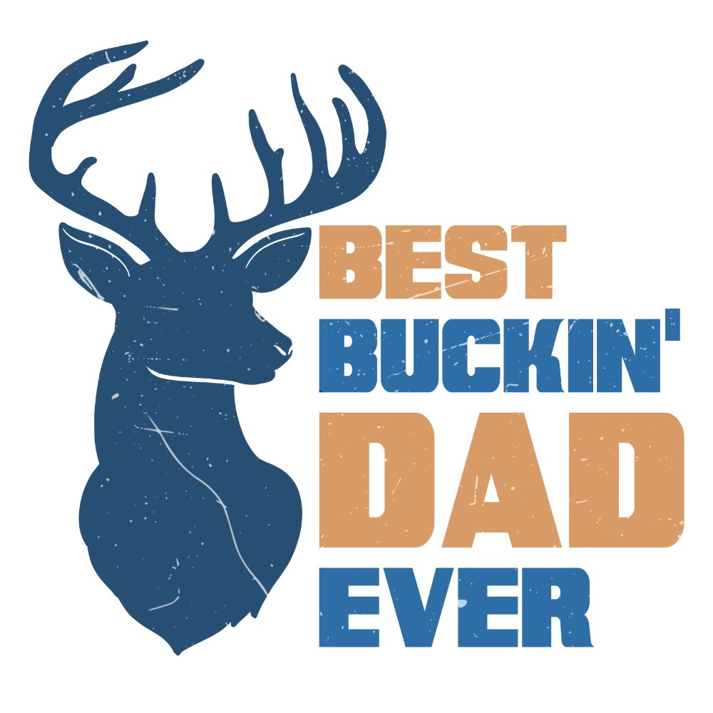 Best Bucking Dad Blue