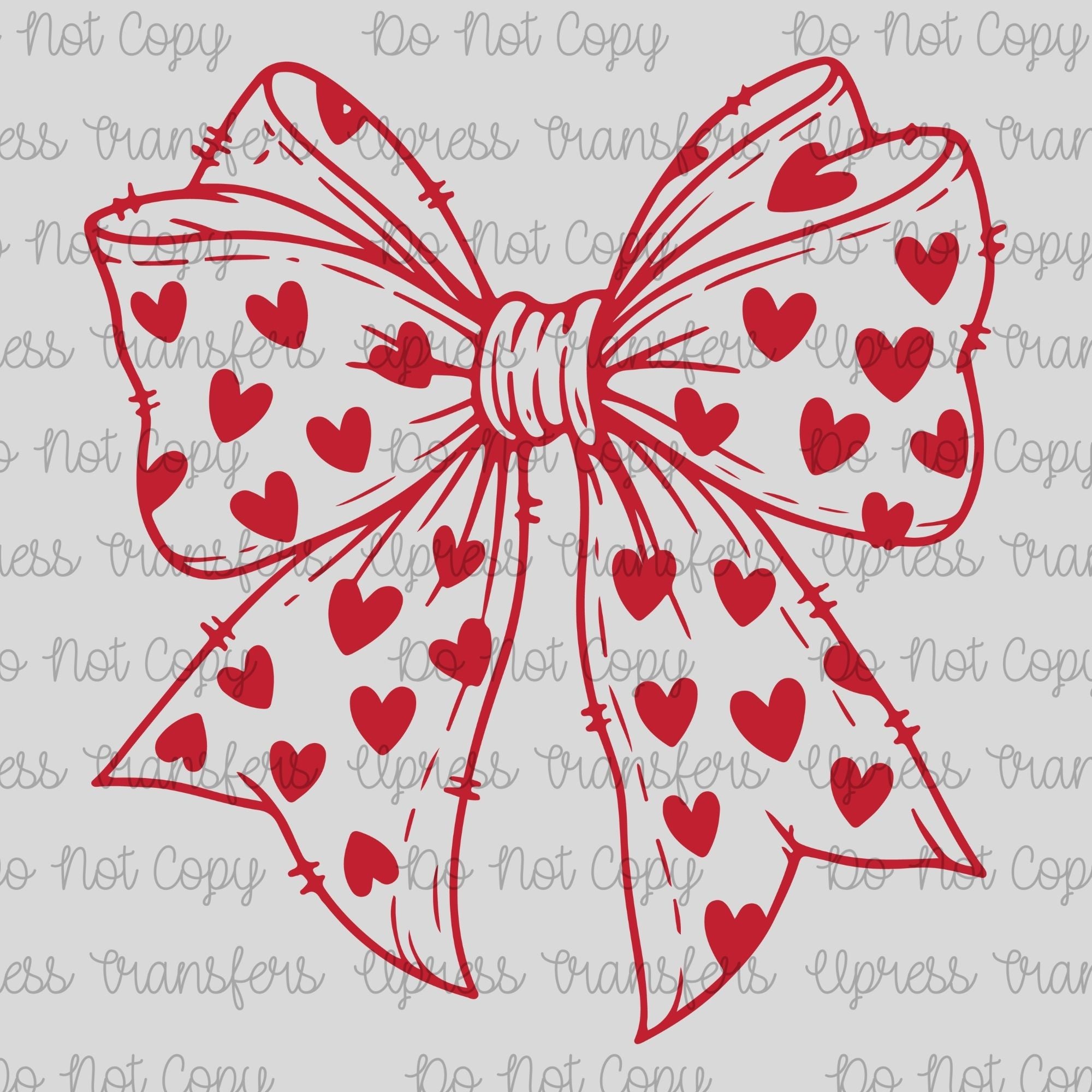 Valentine Bow Red Hearts