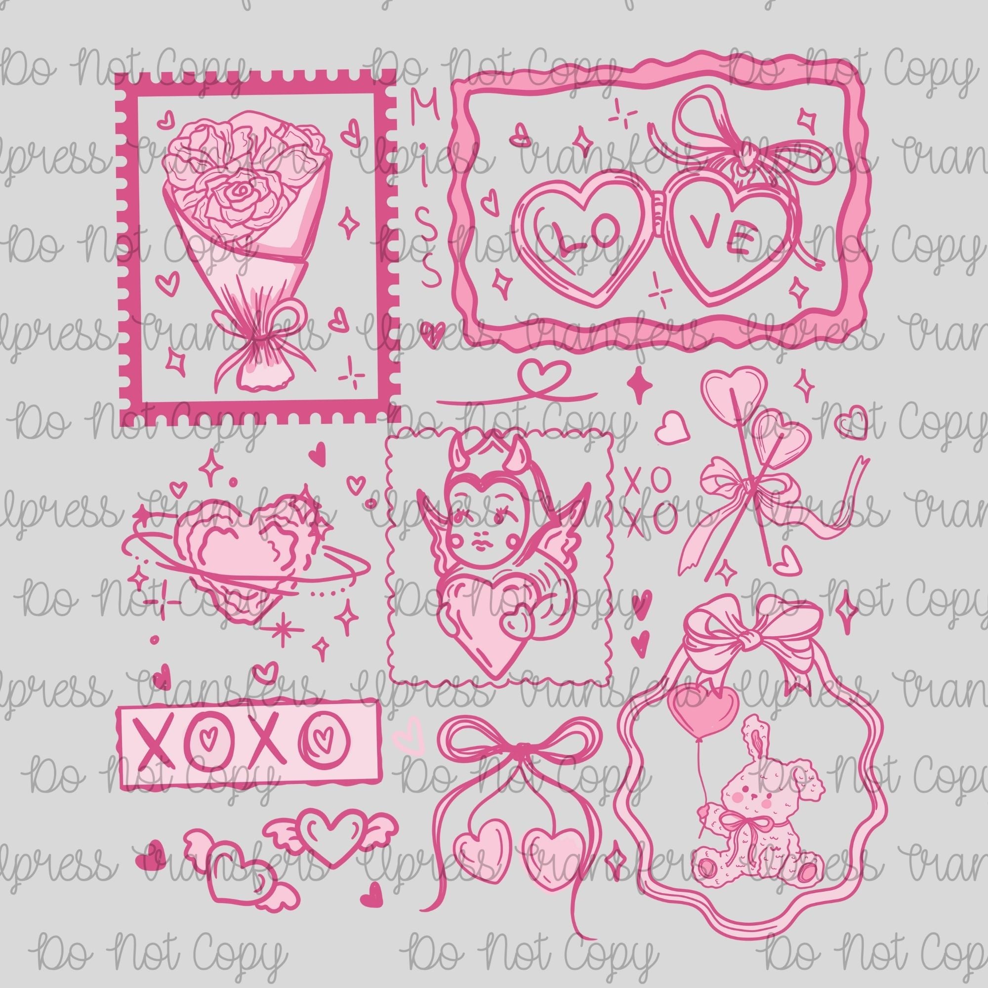 Valentine Collage Pink
